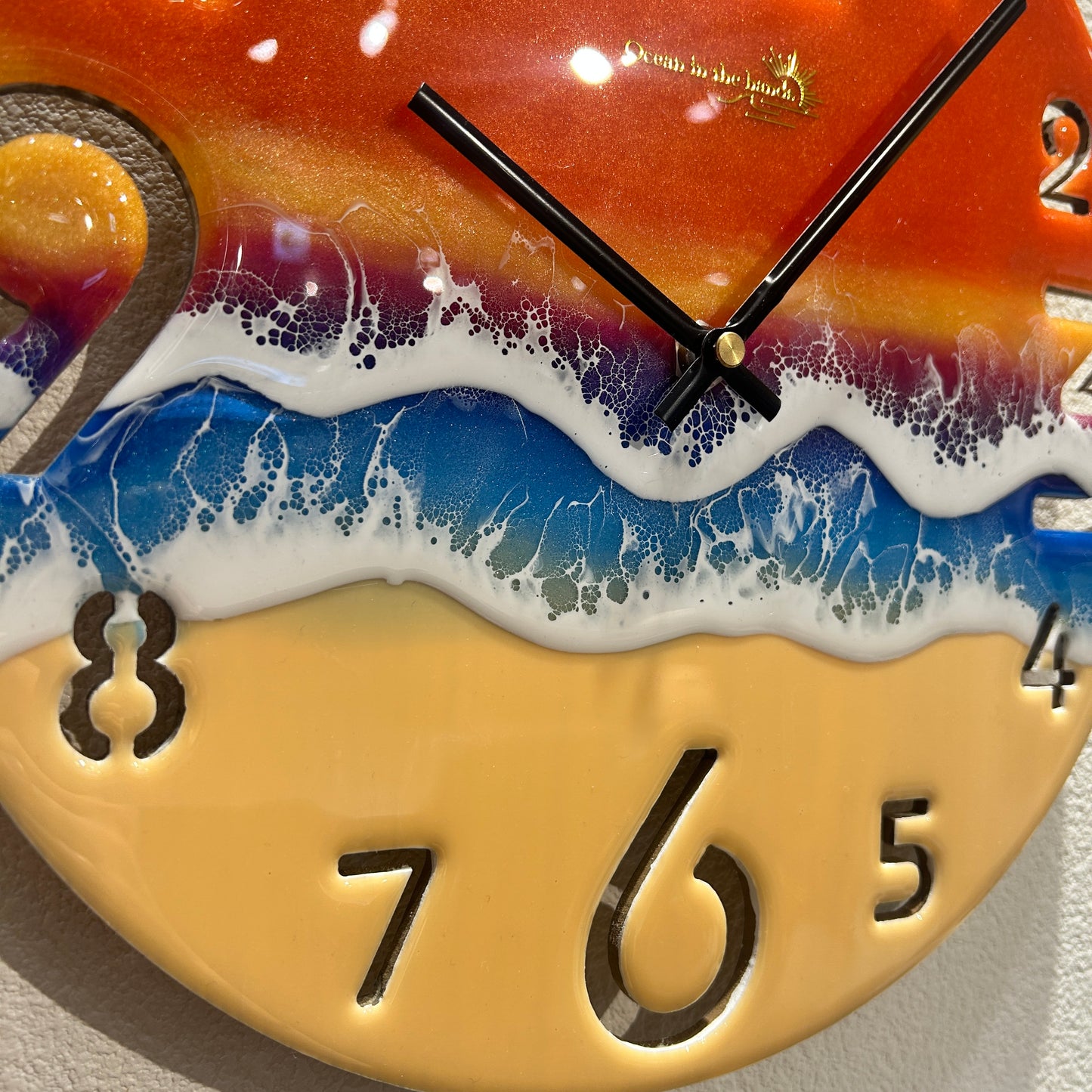 Ocean wall clock (サンセットブルー)
