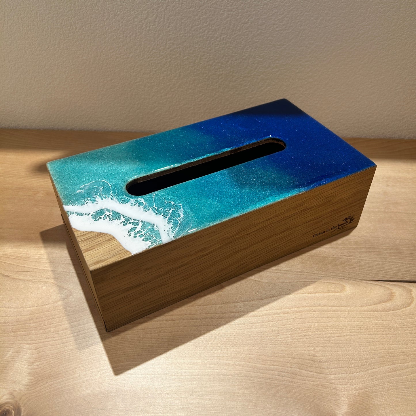 海のティッシュボックス(宮古ブルーナチュラルベース)