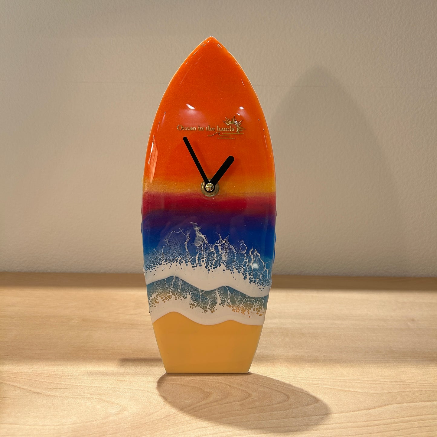 Ocean wall clock -surf board-(サンセットブルー)