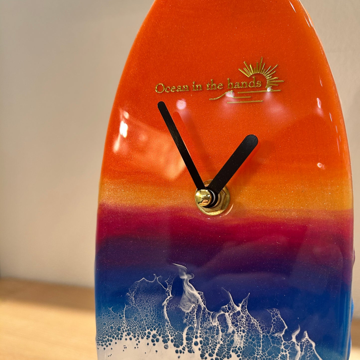 Ocean wall clock -surf board-(サンセットブルー)