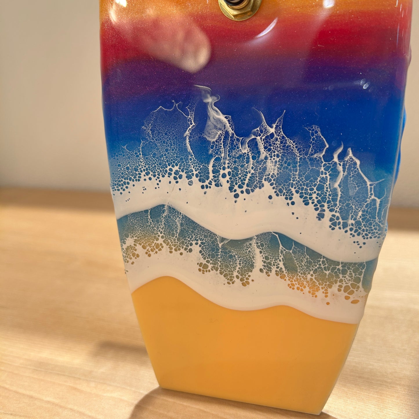 Ocean wall clock -surf board-(サンセットブルー)