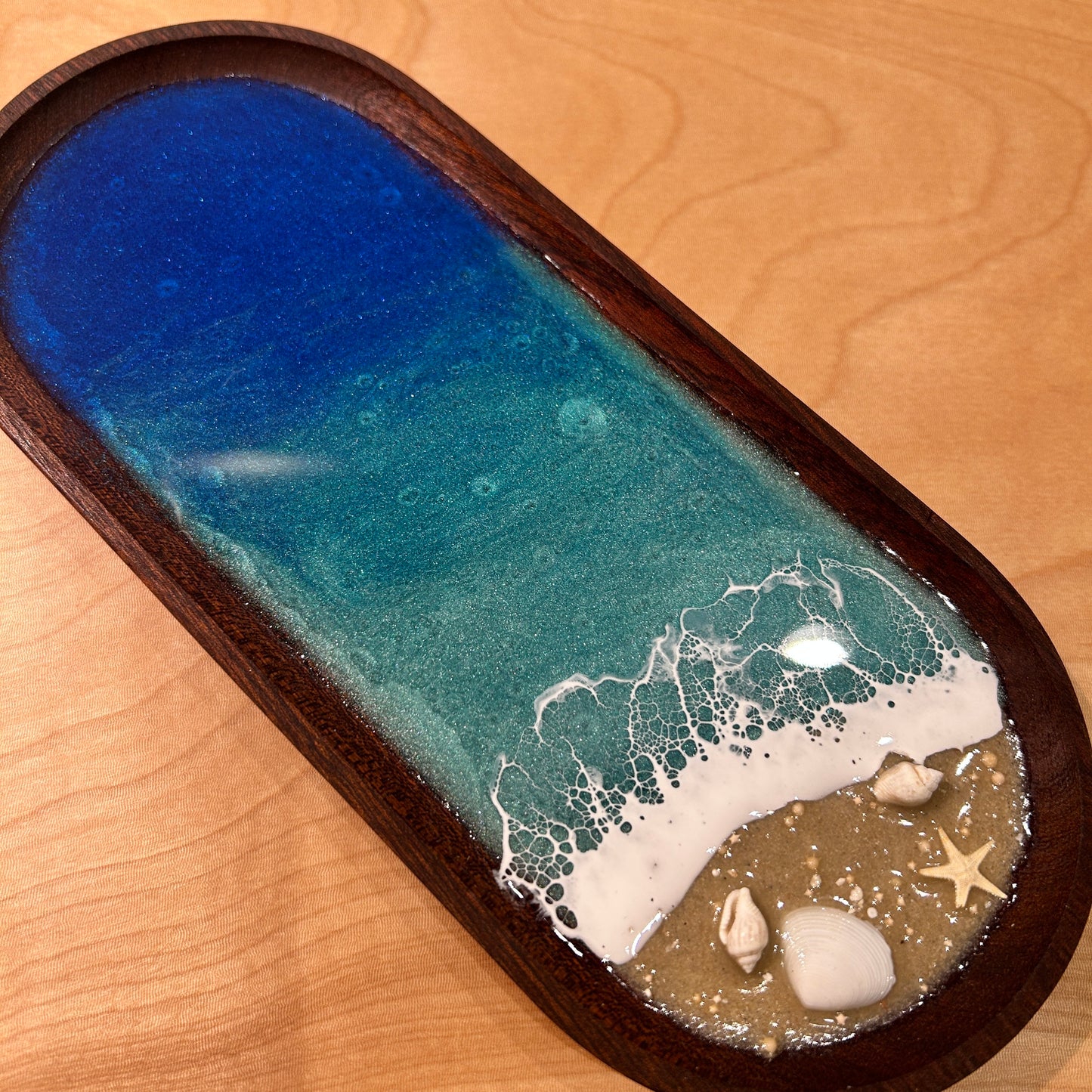 オーシャンコイントレー wood(宮古ブルー)