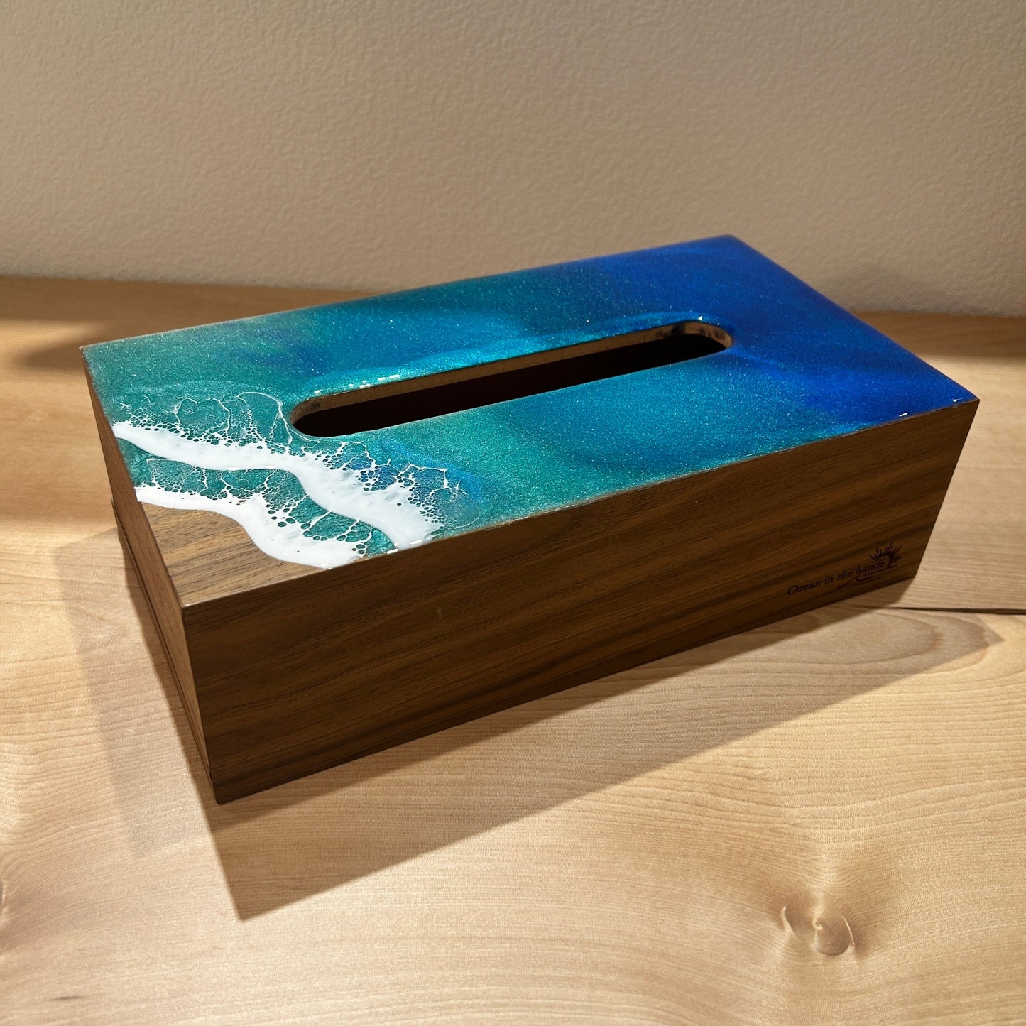 海のティッシュボックス(宮古ブルーブラウンベース)